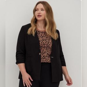 Collarless Classic Fit Blazer